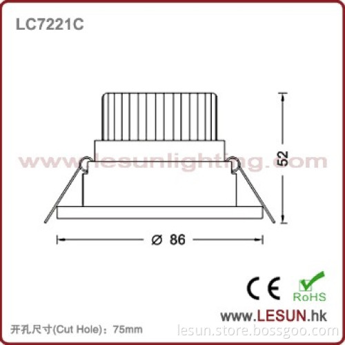 Recessed 3W led downlights for clothes shop LC7221C